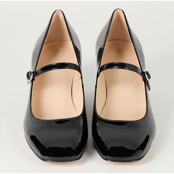 The Drop Women's Black Heeled Mary Janes - Picture 4 of 5